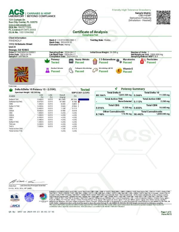 Friendly Delta 9 Gummies Strawberry 40mg - Image 2