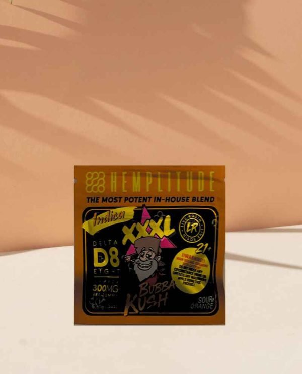Hemplitude Delta 8 Gummies Bubba Kush 300mg - Sour Orange