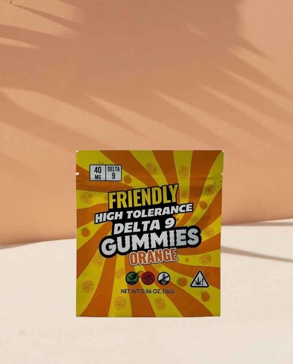 Friendly High Tolerance Delta 9 Gummies - Orange (40mg)