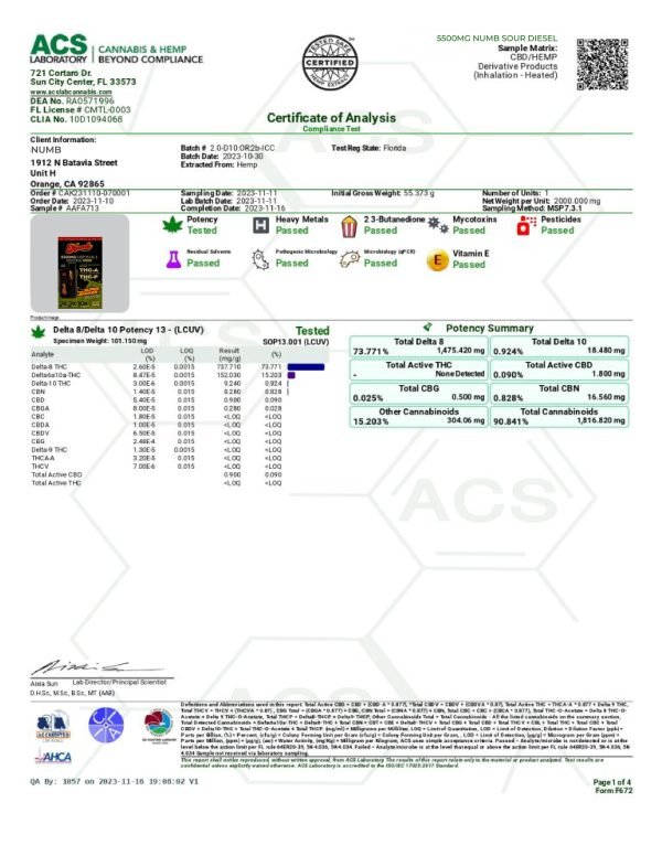Numb Sour Diesel 5500mg Disposable – Potent, Uplifting Experience - Image 2