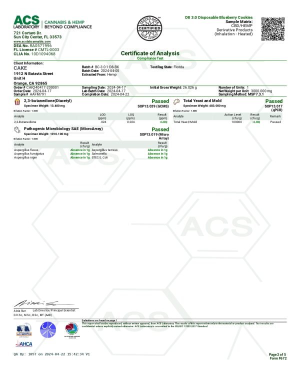 Cake 3.0 - Blueberry Cookies Indica - Image 3