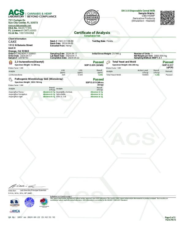 Cake 3.0 - Cereal Milk Sativa - Image 3